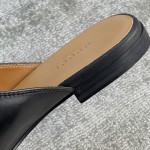 Gucci Super classic style Black calfskin horsebit slippers