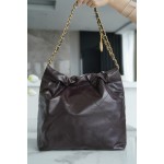 𝗖𝗛𝗔𝗘𝗡𝗟✦ 𝟐𝟐𝗣Spring/Summer New 𝟐𝟐Handbag Genuine Tail Leather Chocolate 🍫Large