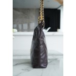 𝗖𝗛𝗔𝗘𝗡𝗟✦ 𝟐𝟐𝗣Spring/Summer New 𝟐𝟐Handbag Genuine Tail Leather Chocolate 🍫Large