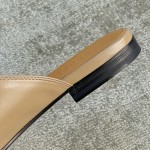 Gucci Super classic cream lambskin horsebit slippers