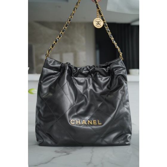 𝗖𝗛𝗔𝗘𝗡𝗟✦ 𝟐𝟐𝗣Spring/Summer New 𝟐𝟐Handbag Genuine Tail Metal Gray Medium
