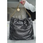 𝗖𝗛𝗔𝗘𝗡𝗟✦ 𝟐𝟐𝗣Spring/Summer New 𝟐𝟐Handbag Genuine Tail Leather Metal Gray Small