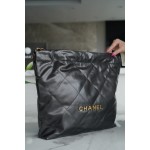 𝗖𝗛𝗔𝗘𝗡𝗟✦ 𝟐𝟐𝗣Spring/Summer New 𝟐𝟐Handbag Genuine Tail Leather Metal Gray Small