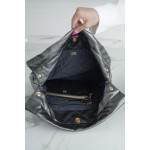 𝗖𝗛𝗔𝗘𝗡𝗟✦ 𝟐𝟐𝗣Spring/Summer New 𝟐𝟐Handbag Genuine Tail Leather Metal Gray Small