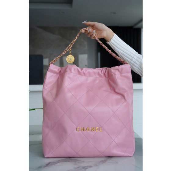 𝗖𝗛𝗔𝗘𝗡𝗟✦ 𝟐𝟐𝗣 Advanced Handcraft Workshop 𝟐𝟐 Handbag Genuine Leather Large Cherry Blossom Powder
