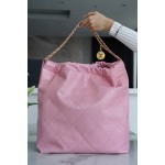 𝗖𝗛𝗔𝗘𝗡𝗟✦ 𝟐𝟐𝗣Premium Handcraft Workshop 𝟐𝟐Handbag Genuine Tail Leather Small Cherry Blossom Powder