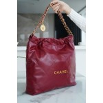 𝗖𝗛𝗔𝗘𝗡𝗟✦ 𝟐𝟐𝗣Spring/Summer New 𝟐𝟐Handbag Genuine Tail Leather Carmine