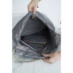 𝗖𝗛𝗔𝗘𝗡𝗟✦𝟐𝟐𝗣Spring/Summer New 𝟐𝟐Handbag Genuine Tail Leather Medium Premium Gray
