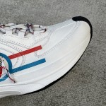 Full leather version of the Gucci RUN collection Cowhide Sheepskin Running shoes Blue Red