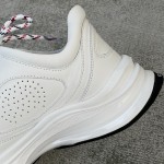 Full leather version of the Gucci RUN collection Cowhide Sheepskin Running shoes Blue Red