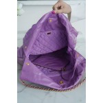 𝗖𝗛𝗔𝗘𝗡𝗟✦𝟐𝟐𝗣Spring/Summer New 𝟐𝟐Handbag Genuine Tail Leather Large Purple