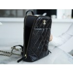 𝗖𝗛𝗔𝗘𝗡𝗟✦ 𝟮𝟮𝗔 Handmade Workshop New Shiny Cowhide Backpack Black➿