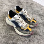 Gucci canvas cowhide interspersed with pink leather stripes trimmed poppet shoes pink spelling