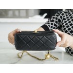 𝗖𝗛𝗔𝗘𝗡𝗟✦ 23C metal ball square fat man genuine leather black 🖤