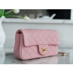 𝗖𝗛𝗔𝗘𝗡𝗟✦ metal ball 𝑴𝒊𝒏𝒊 genuine leather pink