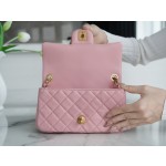 𝗖𝗛𝗔𝗘𝗡𝗟✦ metal ball 𝑴𝒊𝒏𝒊 genuine leather pink