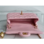 𝗖𝗛𝗔𝗘𝗡𝗟✦ metal ball 𝑴𝒊𝒏𝒊 genuine leather pink