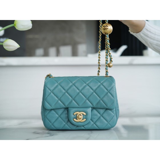 𝗖𝗛𝗔𝗘𝗡𝗟✦ Ball Fang Fatty Genuine Leather Lake Green