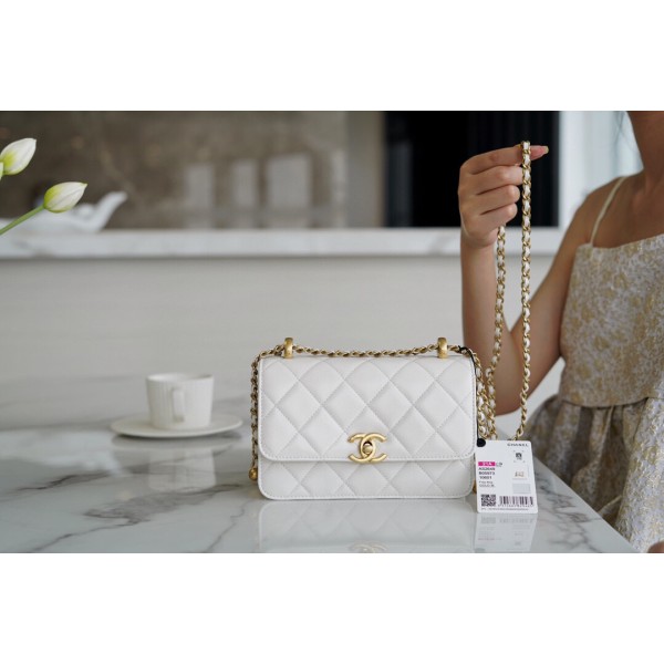 𝗖𝗛𝗔𝗘𝗡𝗟✦ 2021 Advanced Handcraft Workshop Double Golden Ball 𝗖𝗳 𝗠𝗶𝗻𝗶 𝟏𝟗𝐜𝐦White💭