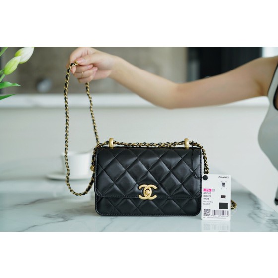 𝗖𝗛𝗔𝗘𝗡𝗟✦ 2021 Advanced Handcraft Workshop Double Golden Ball 𝗖𝗳 𝗠𝗶𝗻𝗶 𝟏𝟗𝐜𝐦Black