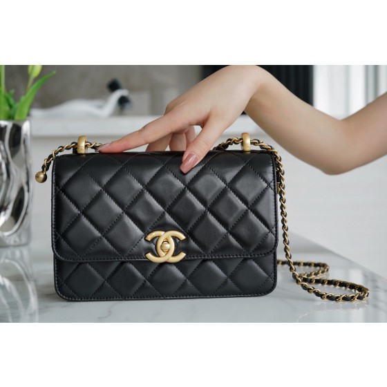 𝗖𝗛𝗔𝗘𝗡𝗟✦ 2021 Advanced Handcraft Workshop Double Golden Ball 𝗖𝗳 𝗠𝗶𝗻𝗶 𝟐𝟐𝐜𝐦 Black👰