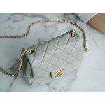 𝗖𝗛𝗔𝗘𝗡𝗟 ✦𝟮𝟮🅲Spring and Summer Metal Ball Square Fatty Gray Green