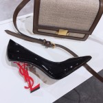 Saint Laurent classic model YSL logo heeled high heels using imported Italian cow patent leather
