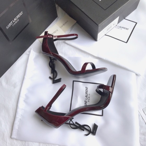 Saint Laurent 2020 newest Opyum sandals high heel sandals original open mold leather outsole