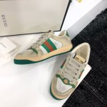 Gucci A very cool little dirty shoe with a vintage nostalgic look Custom fabric Cowhide Towel material