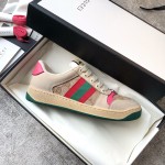 Gucci A very cool little dirty shoe with a vintage nostalgic look Custom fabric Cowhide Towel material