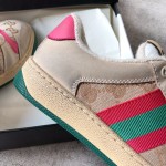 Gucci A very cool little dirty shoe with a vintage nostalgic look Custom fabric Cowhide Towel material