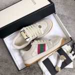 Gucci A very cool little dirty shoe with a vintage nostalgic look Custom fabric Cowhide Towel material
