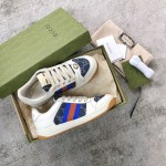 Gucci A very cool little dirty shoe with a vintage nostalgic look Custom fabric Cowhide Towel material