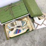 Gucci A very cool little dirty shoe with a vintage nostalgic look Custom fabric Cowhide Towel material