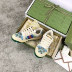 Gucci A very cool little dirty shoe with a vintage nostalgic look Custom fabric Cowhide Towel material