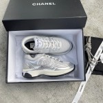 CHANEL A very good-looking sneaker TPU outsole Custom fabric metallic texture