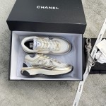 CHANEL A very good-looking sneaker TPU outsole Custom fabric metallic texture