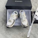CHANEL A very good-looking sneaker TPU outsole Custom fabric metallic texture