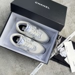 CHANEL A very good-looking sneaker TPU outsole Custom fabric metallic texture