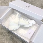 DIOR Imported Stretch Lycra TPU Outsole Kaleidoscope Print Sneakers White