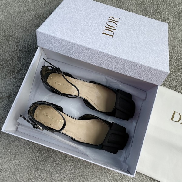 DIOR ballet heels with black fabric buckle 3.5cm