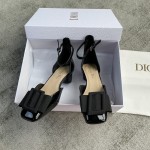 DIOR ballet heels with black fabric buckle 3.5cm