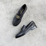 CHANEL Louboutins Simple small single shoes Lace-shaped round Logo leather outsole