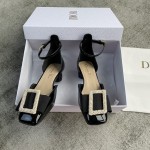 DIOR ballet heels with black diamond buckle 3.5cm