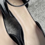DIOR ballet heels with black diamond buckle 3.5cm