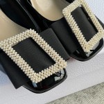 DIOR ballet heels black with diamond buckle 3.5cm
