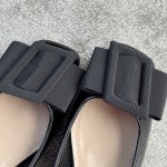 DIOR Ballet Heels Black Cloth Buckle 3.5cm