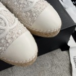 CHANEL fisherman shoes custom mixed sheepskin imported leather embryo leather upper soft inner cushion sheepskin