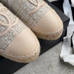 CHANEL fisherman shoes custom mixed sheepskin imported leather embryo leather upper soft inner cushion sheepskin