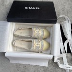 CHANEL fisherman shoes custom mixed sheepskin imported leather embryo leather upper soft inner cushion sheepskin